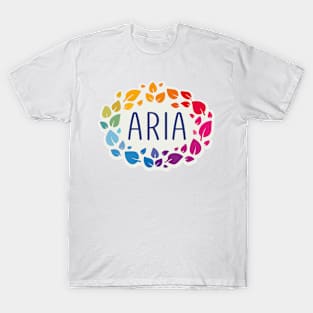 Aria  name with colorful leaves T-Shirt